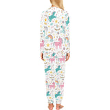 Colorful unicorn pattern Women's All Over Print Pajama Set