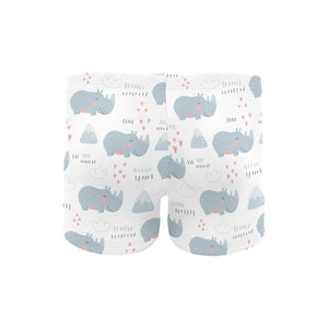 cute rhino heart pattern Men's Swimming Trunks