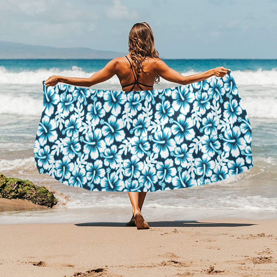 Hibiscus Pattern Print Design 04 Beach Towel