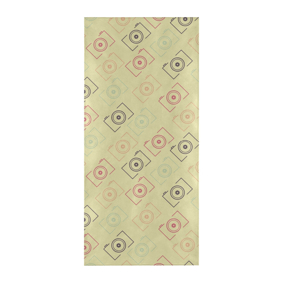 Camera Pattern Print Design 01 Beach Towel