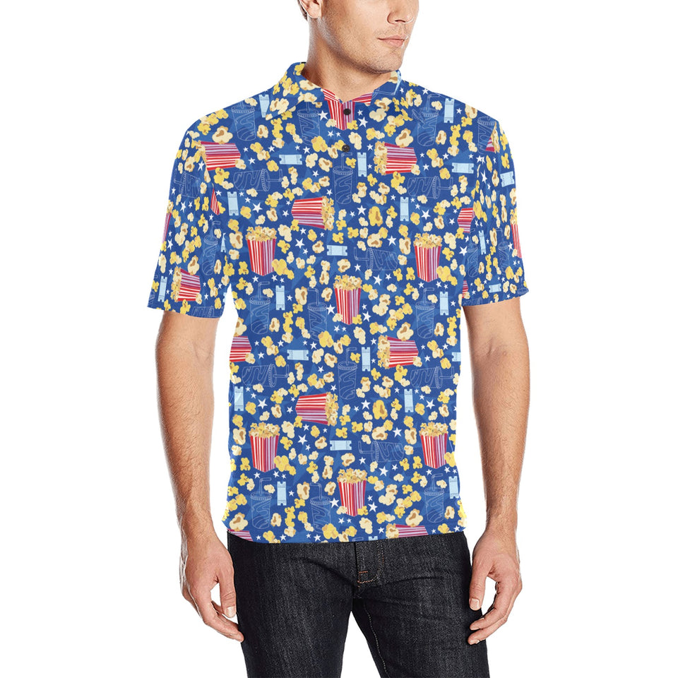 Popcorn Pattern Print Design 01 Men's All Over Print Polo Shirt