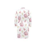 Garlic pattern Men's Long Sleeve Belted Night Robe