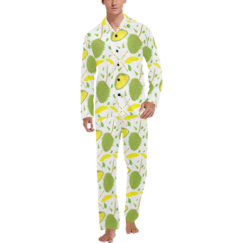 Durian pattern background Men's Long Pajama Set
