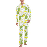 Durian pattern background Men's Long Pajama Set