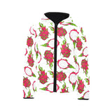 dragon fruits white background Kids' Boys' Girls' Padded Hooded Jacket