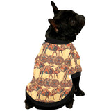 Camel polynesian tribal design pattern All Over Print Pet Dog Round Neck Fuzzy Shirt
