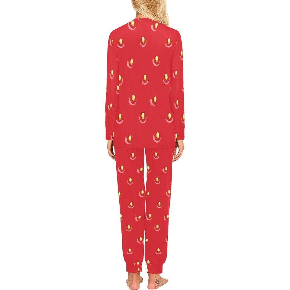 strawberry texture skin pattern Women's All Over Print Pajama Set