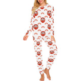 Daruma japanese wooden doll design pattern Women's All Over Print Pajama Set