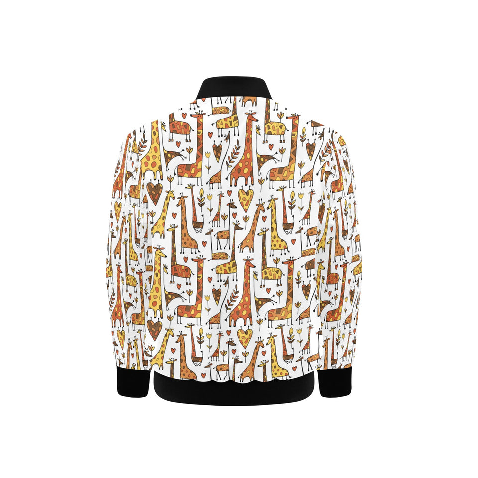 Giraffe Pattern Print Design 04 Kids' Boys' Girls' Bomber Jacket