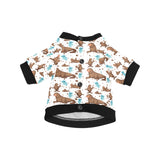 sea lion Seals jellyfish pattern All Over Print Pet Dog Round Neck Fuzzy Shirt