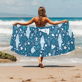 Cute shark pattern Beach Towel
