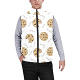 Sketch style cookie pattern Men's Padded Vest