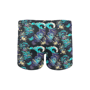 Dragon sea wave pattern Men's Swimming Trunks