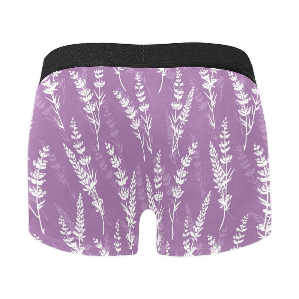 Lavender flowers purple pattern Men's All Over Print Boxer Briefs Men's Underwear