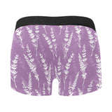 Lavender flowers purple pattern Men's All Over Print Boxer Briefs Men's Underwear