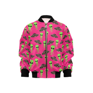 Alien Pattern Print Design 03 Kids' Boys' Girls' Bomber Jacket