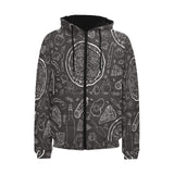 Pizza pattern Men's Padded Hooded Jacket
