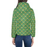 Horseshoes Pattern Print Design 05 Women's Padded Hooded Jacket