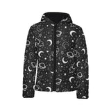 Hand drawn space rocket star planet Kids' Boys' Girls' Padded Hooded Jacket