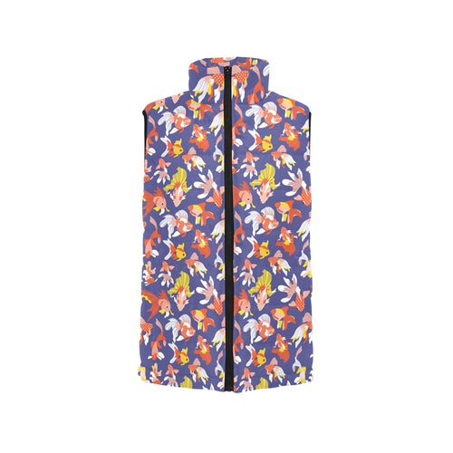 Goldfish Pattern Print Design 04 Men's Padded Vest