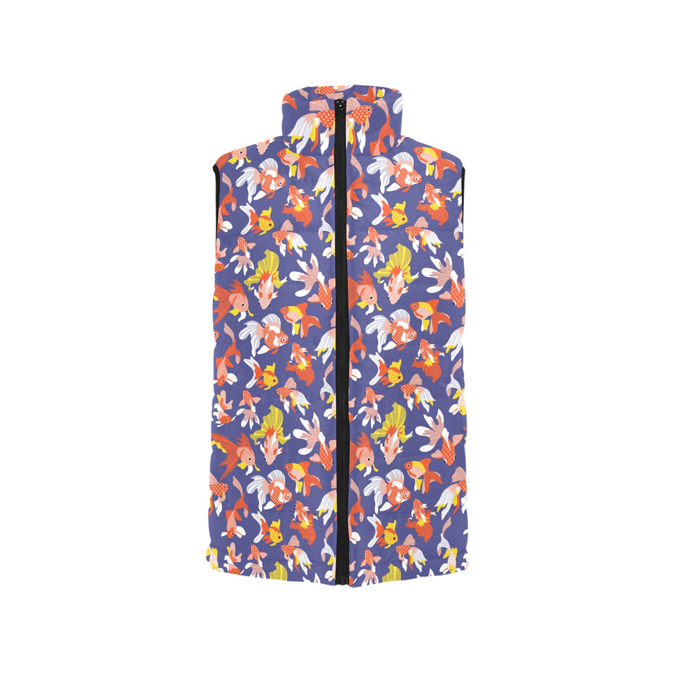 Goldfish Pattern Print Design 04 Men's Padded Vest