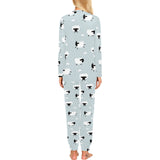 Sheep polka dot cloud pattern Women's All Over Print Pajama Set