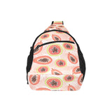 papaya leaves pattern All Over Print Chest Bag