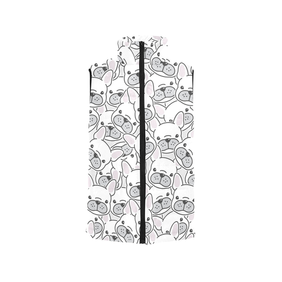 Cute french bulldog head pattern Women's Padded Vest