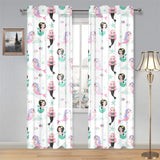 cute mermaid dolphin fish starfish pattern Gauze Curtain