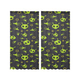 Alien Pattern Print Design 02 Gauze Curtain