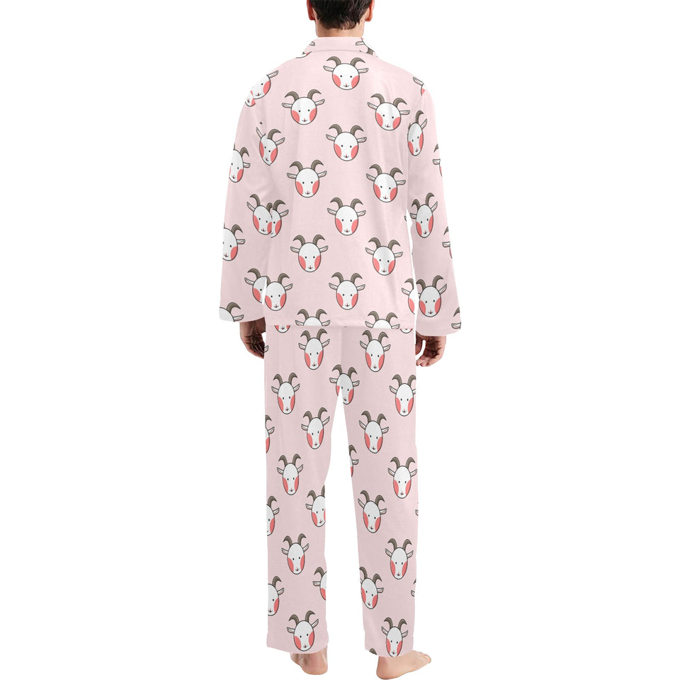 Cute goat pattern Men's Long Pajama Set