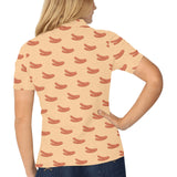 Sausage Pattern Print Design 03 Women's All Over Print Polo Shirt