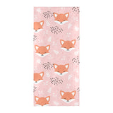 Cute fox pattern pink background Beach Towel