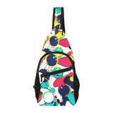watercolor bowling ball pins All Over Print Chest Bag