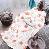 Sushi pattern Blanket Robe with Sleeves