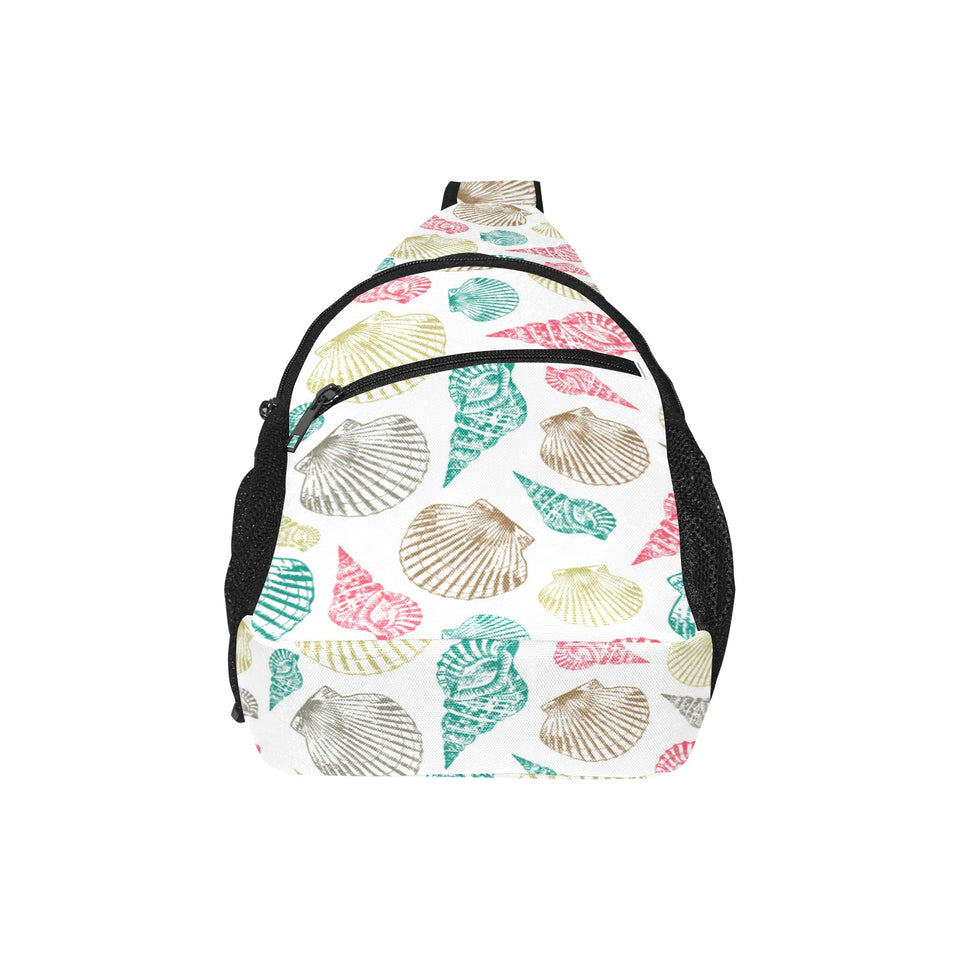 Colorful shell pattern All Over Print Chest Bag