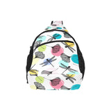 Dragonflies ginkgo leaves pattern All Over Print Chest Bag