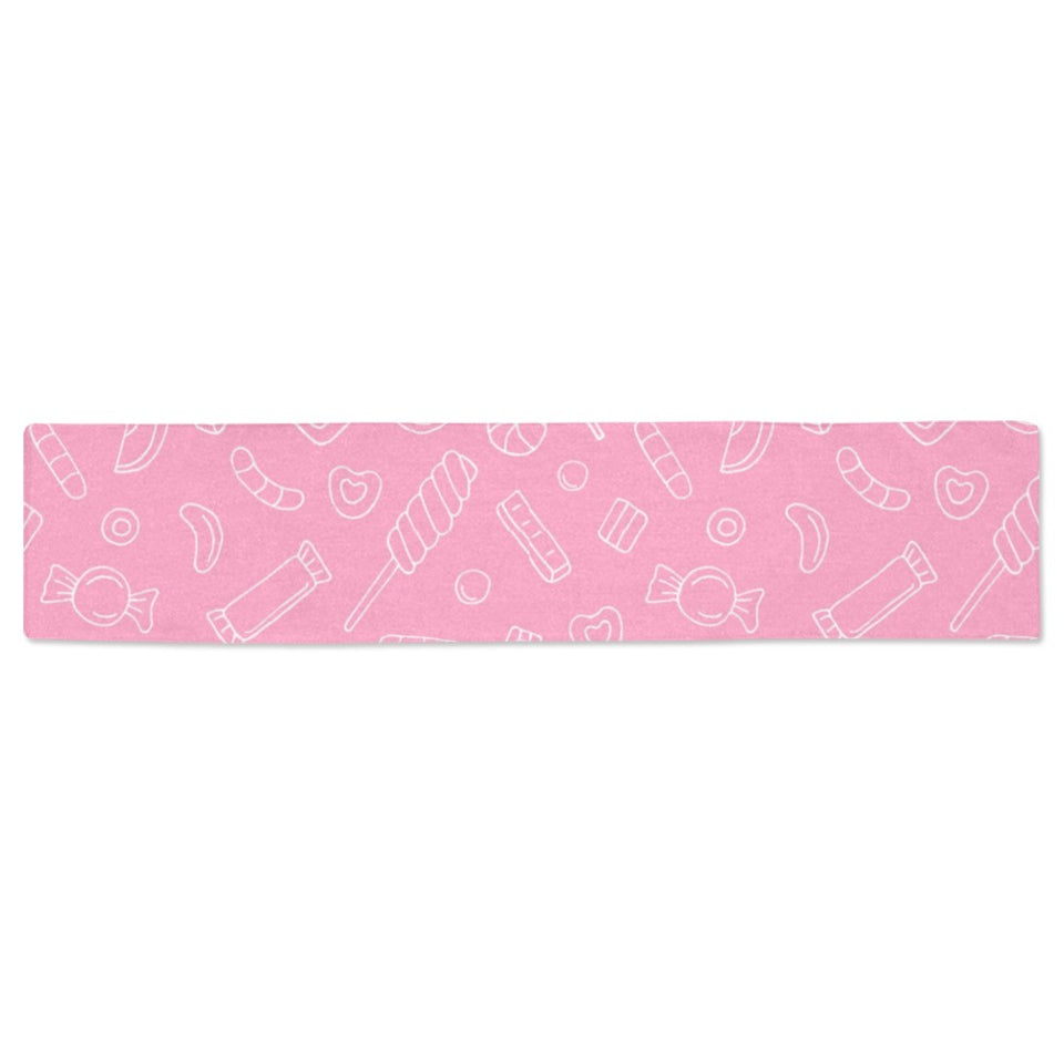 Sweet candy pink background Table Runner