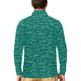 Math Pattern Print Design 01 Men's Long Sleeve Polo Shirt