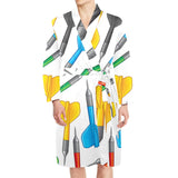 Darts Pattern Print Design 03 Men's Long Sleeve Belted Night Robe