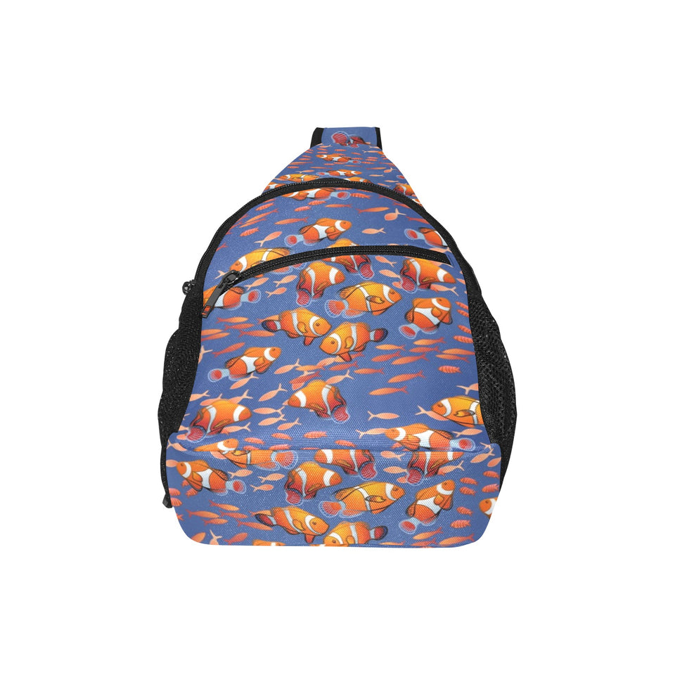 Clown Fish Pattern Print Design 04 All Over Print Chest Bag