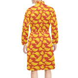 Potato Chips Pattern Print Design 05 Men's Long Sleeve Belted Night Robe