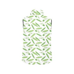 Green Peas Pattern Print Design 04 Men's Padded Vest