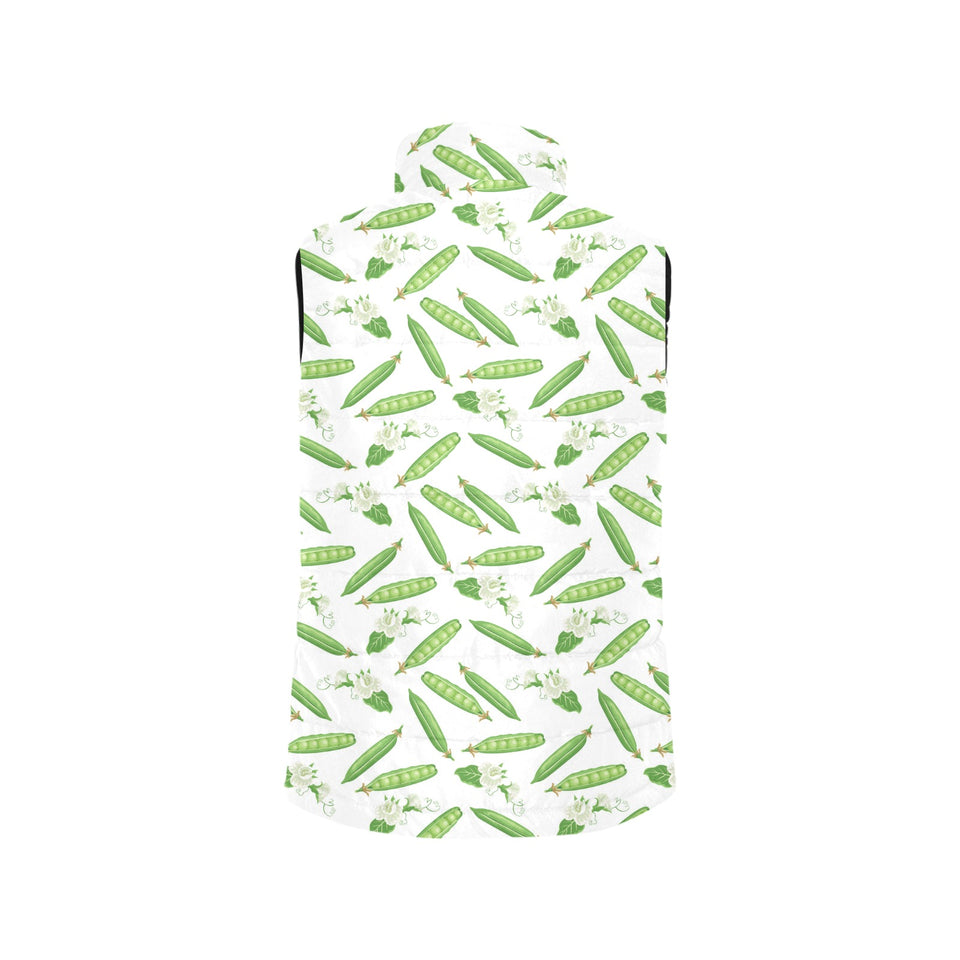 Green Peas Pattern Print Design 04 Men's Padded Vest