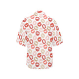 Lips Pattern Print Design 04 Women's All Over Print Hawaiian Shirt