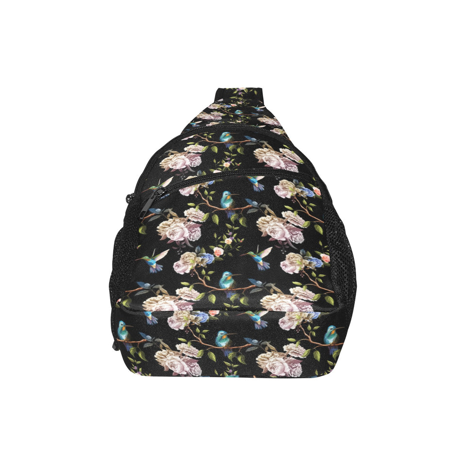 Hummingbird Pattern Print Design 03 All Over Print Chest Bag