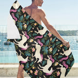 Unicorns forest background Beach Towel