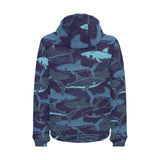 Shark pattern Men's Padded Hooded Jacket