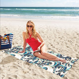 Japanese wave pattern Beach Towel