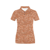 Brick Printed Pattern Print Design 02 Women's All Over Print Polo Shirt